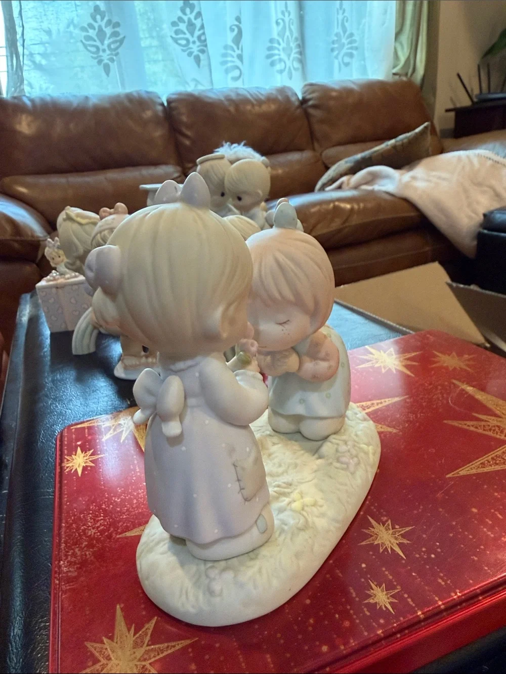 Precious Moments Pastel Porcelain Figurine - White and Soft Pink